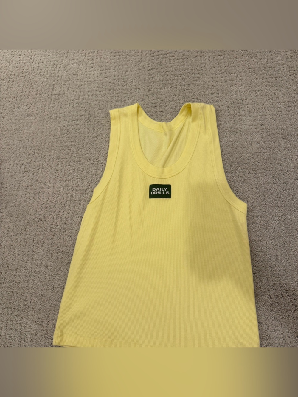 Daily Drills Kids Pale Yellow Ribbed One-Piece Bodysuit